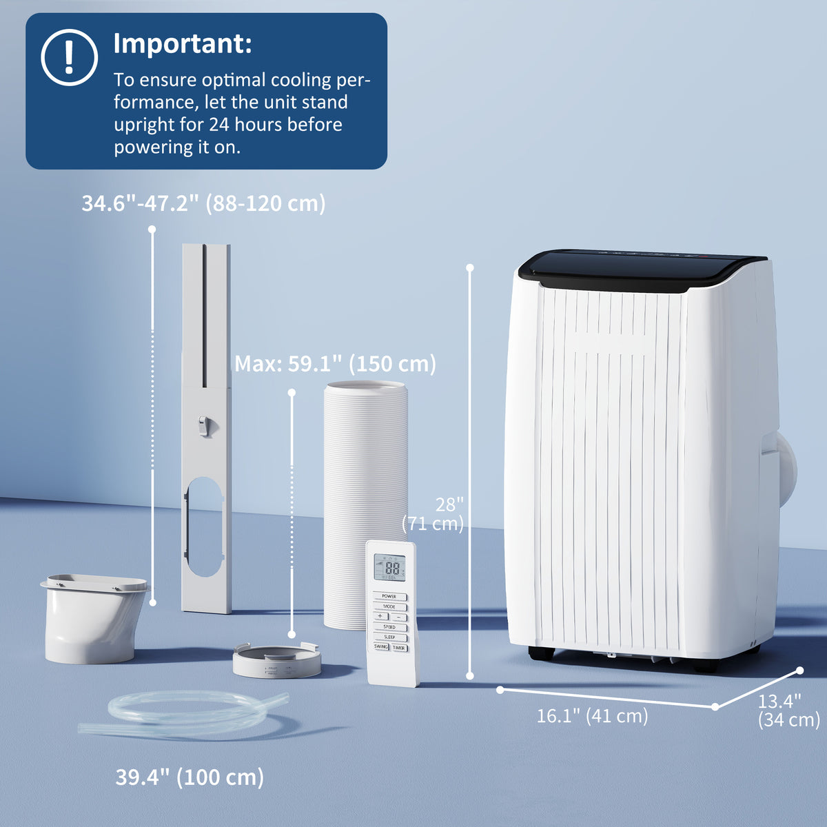 12000 BTU 5-in-1 Portable Air Conditioner - WiFi White-Air Conditioner-DECOROLALA