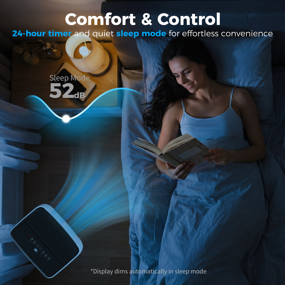 12000 BTU 5-in-1 Portable Air Conditioner - WiFi White-Air Conditioner-DECOROLALA