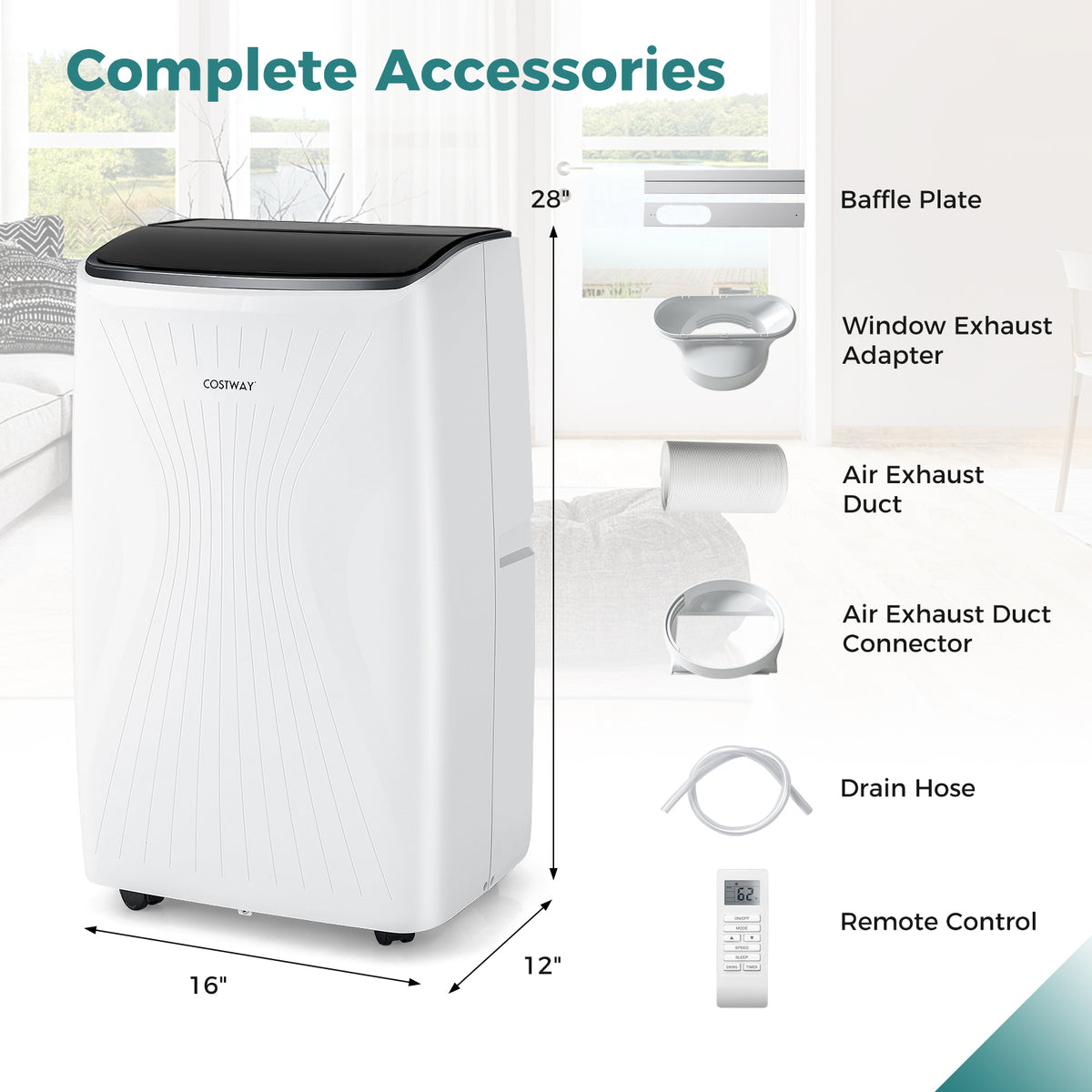 12000 BTU Portable Air Conditioner with Heat and Smart WiFi-Portable Air Conditioners-DECOROLALA