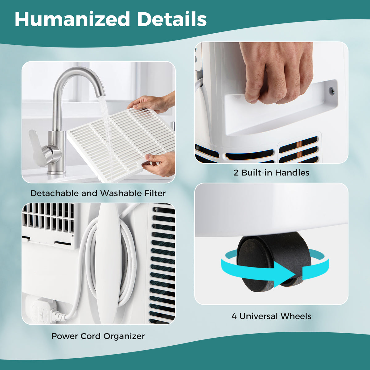 12000 BTU Portable Air Conditioner with Heat and Smart WiFi-Portable Air Conditioners-DECOROLALA
