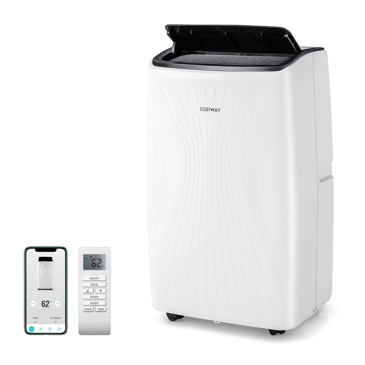 12000 BTU Portable Air Conditioner with Heat and Smart WiFi-Portable Air Conditioners-DECOROLALA