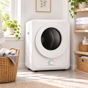 120V Portable Clothes Dyer 1.5 Cu.ft Compact Laundry Dyer with 5 Drying Modes 850W Front Load-White-Dryers-DECOROLALA