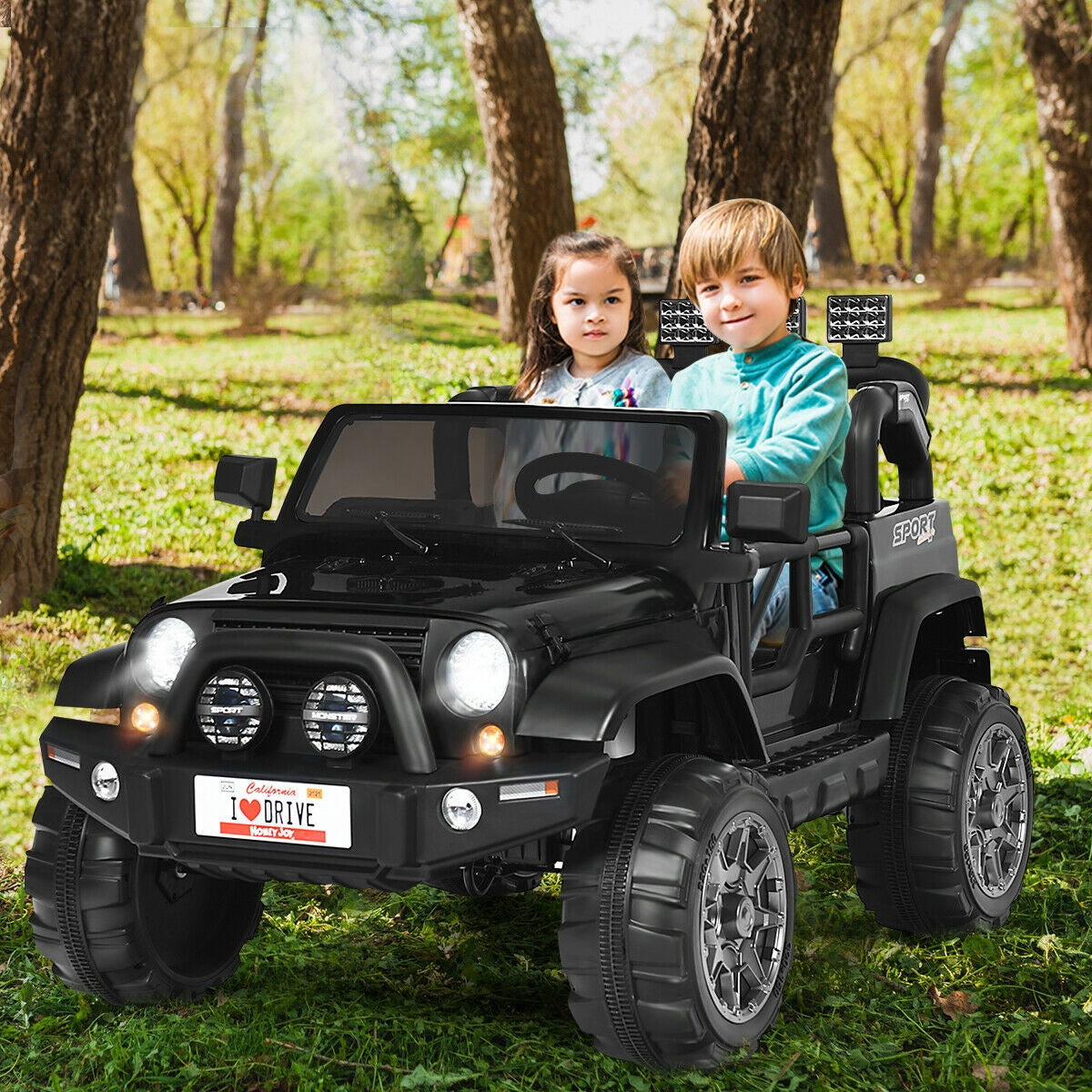 12V 2-Seater Ride-On Car Truck with Remote Control and Storage