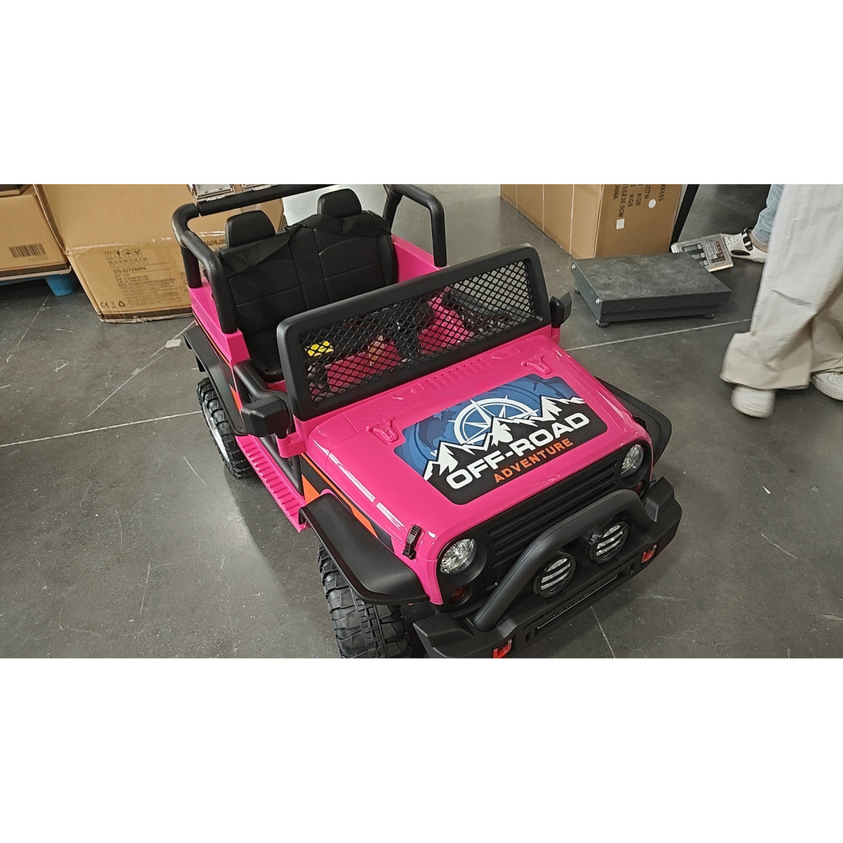 12V 2-Seater Ride on Truck Car with Dual Motors, Remote, Soft Start, 4-Wheel Suspension, Lights, Music, USB, Horn-Toys & Games > Baby & Toddler Toys > Electric Ride-On Toys > Electric Toy Cars-DECOROLALA