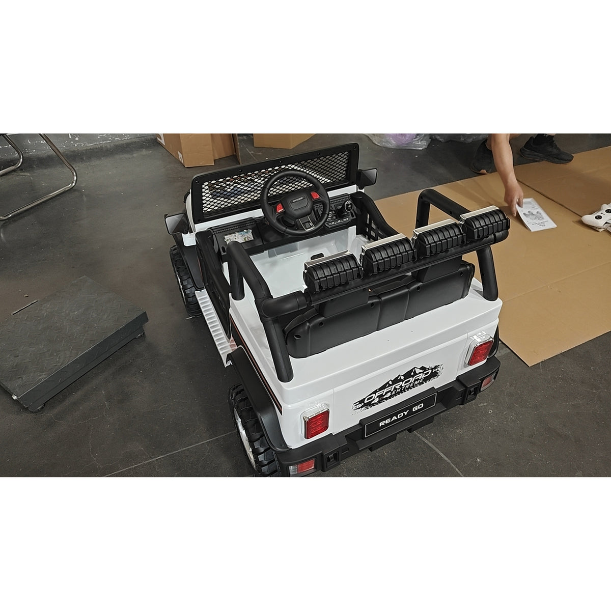 12V 2-Seater Ride on Truck Car with Dual Motors, Remote, Soft Start, 4-Wheel Suspension, Lights, Music, USB, Horn-Toys & Games > Baby & Toddler Toys > Electric Ride-On Toys > Electric Toy Cars-DECOROLALA