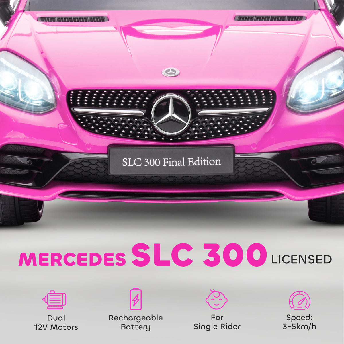 12V Ride On Car with Parent Remote Control Two Motors Music Lights Suspension Wheels for 3-6 Years Pink-Toys & Games > Baby & Toddler Toys > Electric Ride-On Toys > Electric Toy Cars-DECOROLALA
