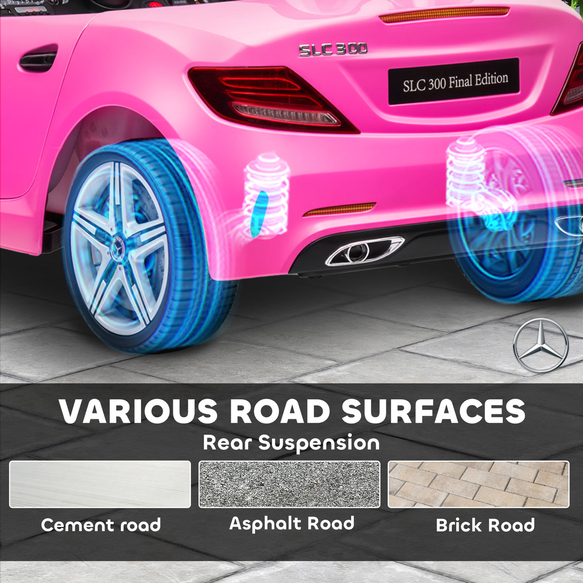 12V Ride On Car with Parent Remote Control Two Motors Music Lights Suspension Wheels for 3-6 Years Pink-Toys & Games > Baby & Toddler Toys > Electric Ride-On Toys > Electric Toy Cars-DECOROLALA
