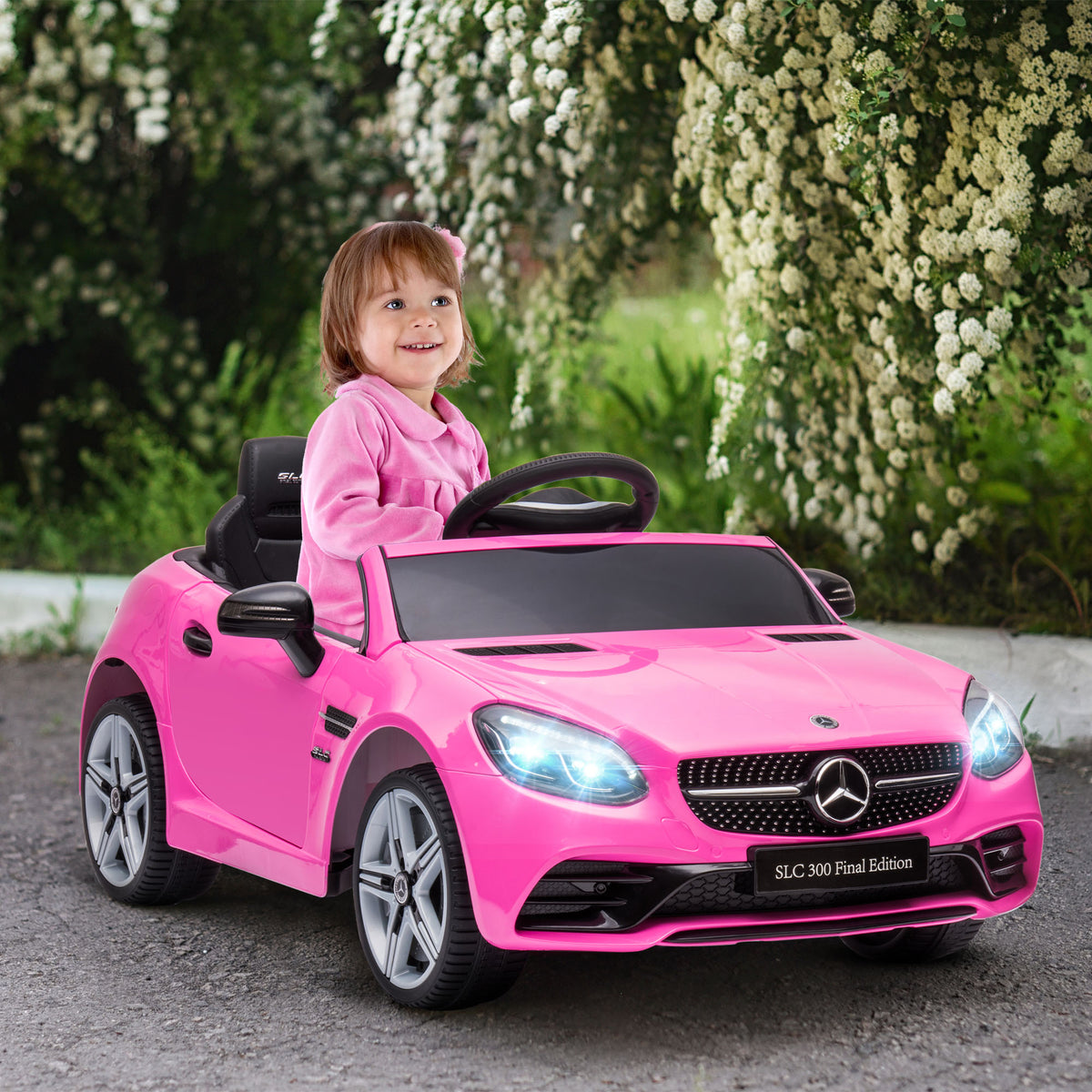 12V Ride On Car with Parent Remote Control Two Motors Music Lights Suspension Wheels for 3-6 Years Pink-Toys & Games > Baby & Toddler Toys > Electric Ride-On Toys > Electric Toy Cars-DECOROLALA