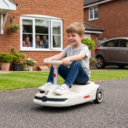 12V Electric Wiggle Car with 2 Speeds, Kids Ride On Car with Pedal, Soft Start, Music, Lights for 3-5 Years, White-Toys & Games > Baby & Toddler Toys > Electric Ride-On Toys > Electric Toy Cars-DECOROLALA