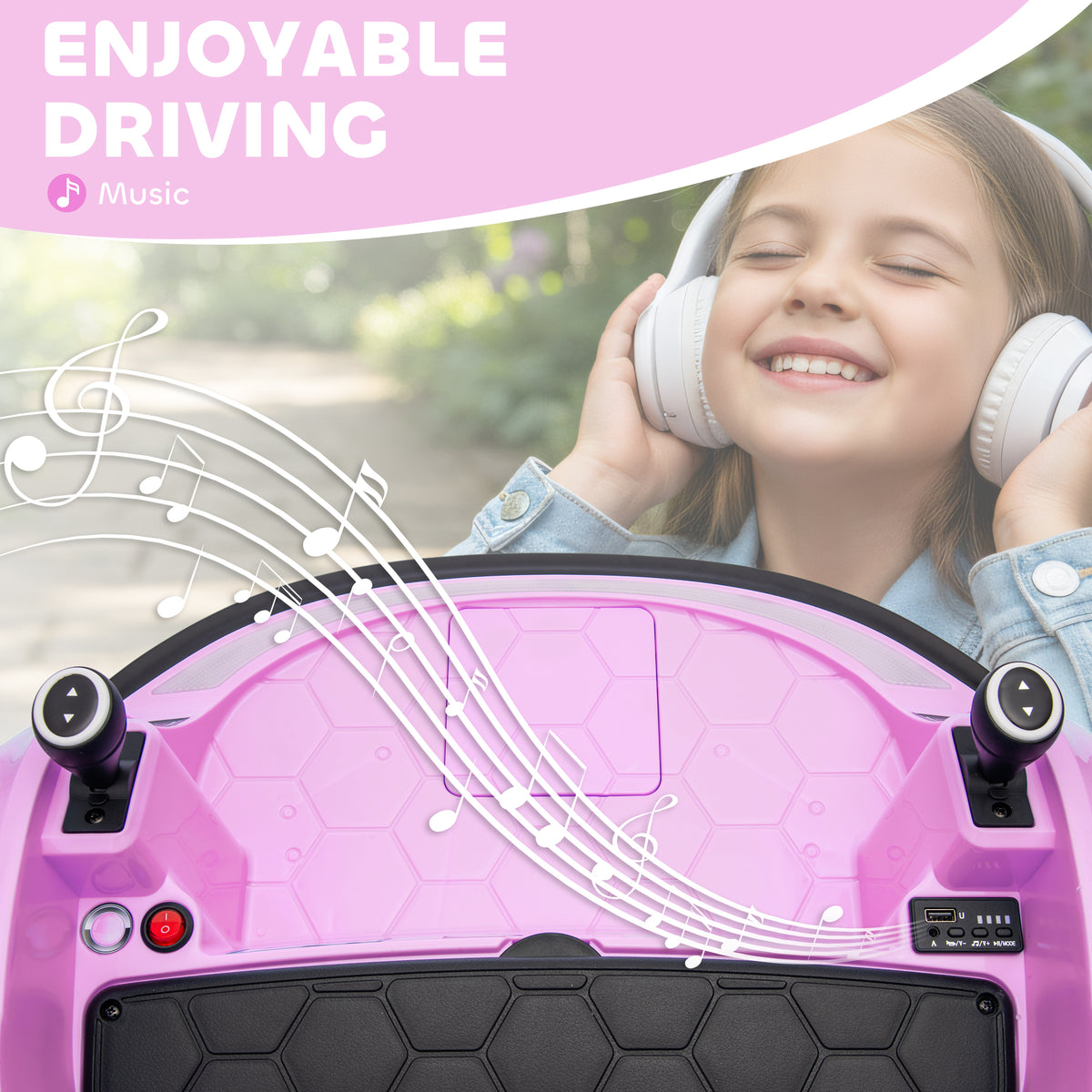 12V Bumper Car for Toddlers, Ride On Car with 360 Degree Remote Control, Lights Music Horn, for 1.5-5 Years-Toys & Games > Baby & Toddler Toys > Electric Ride-On Toys > Electric Toy Cars-DECOROLALA