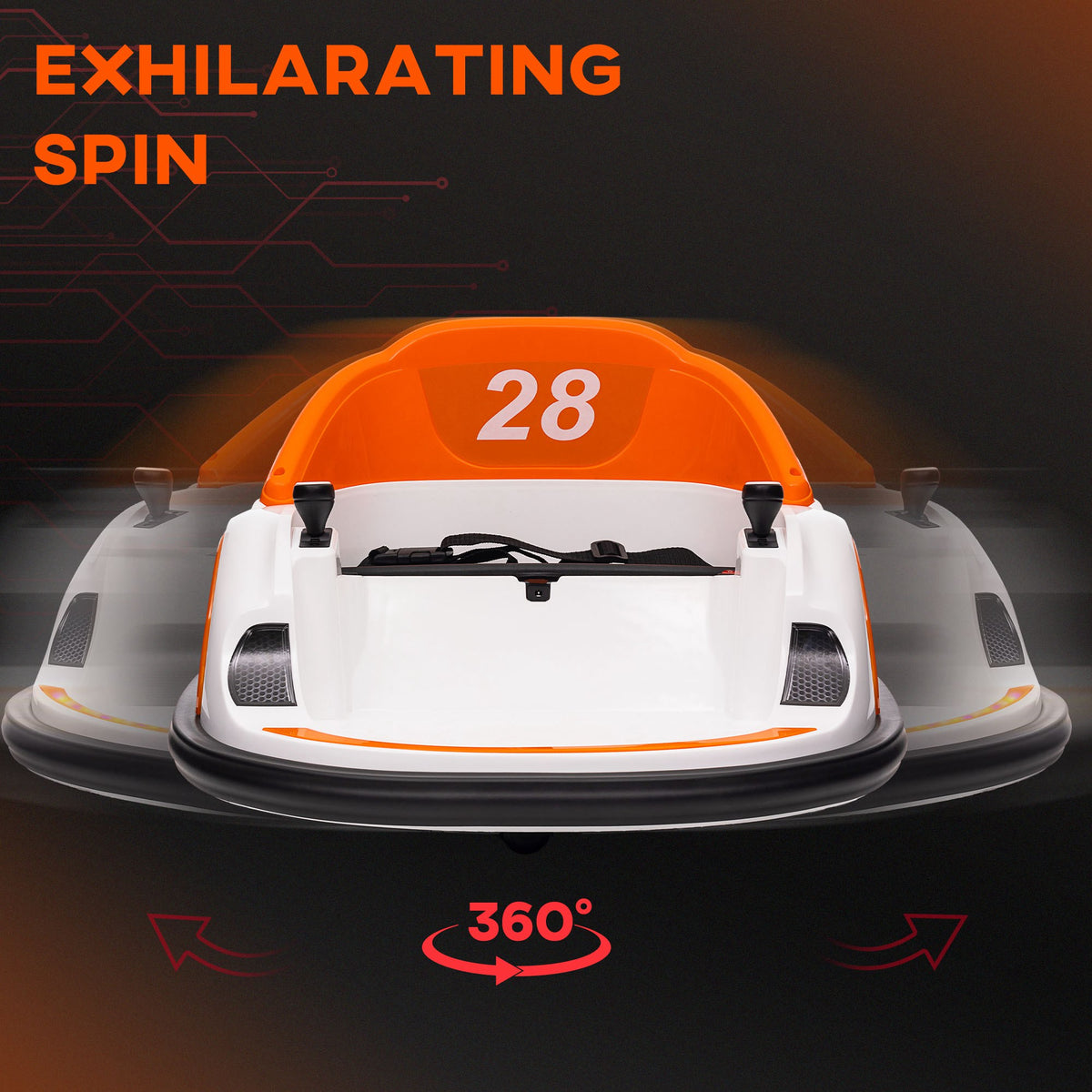 12V Bumper Car for Toddlers, Ride On Car with 360 Degree Remote Control, Lights Music Horn, for 1.5-5 Years-Toys & Games > Baby & Toddler Toys > Electric Ride-On Toys > Electric Toy Cars-DECOROLALA