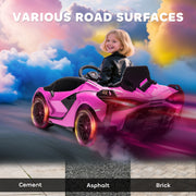 Compatible 12V Battery-powered Kids Electric Ride On Car Toy with Parental Remote Control Music Lights MP3 for 3-5 Years Old Pink-Toys & Games > Baby & Toddler Toys > Electric Ride-On Toys > Electric Toy Cars-DECOROLALA