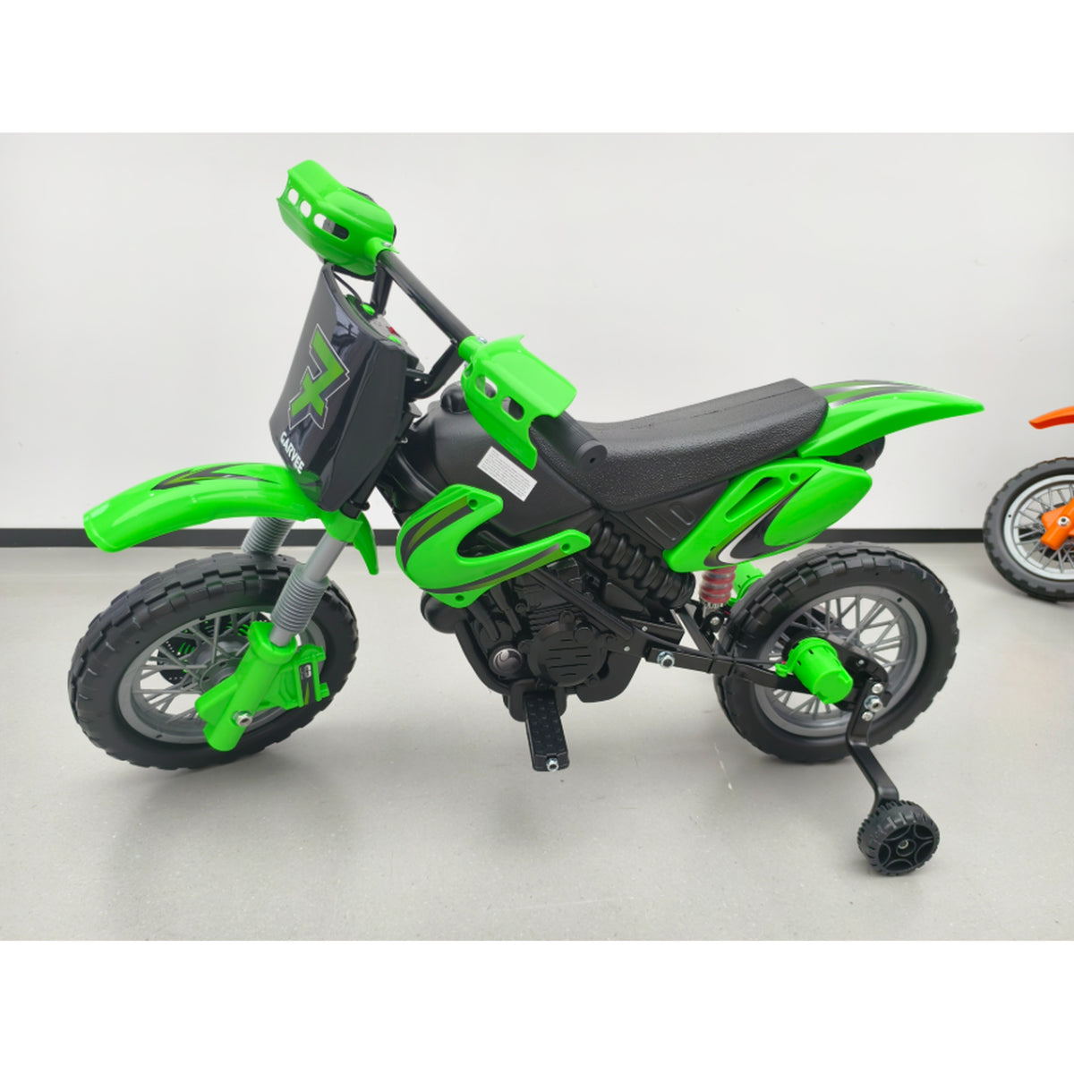 12V Kids Electric Motorcycle, Ride on Motorcycle with Training Wheels, Rear Suspension, Horn for 3-6 Years-Toys & Games > Baby & Toddler Toys > Electric Ride-On Toys > Electric Motorcycles-DECOROLALA