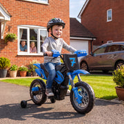 12V Kids Electric Motorcycle, Ride on Motorcycle with Training Wheels, Rear Suspension, Horn for 3-6 Years-Toys & Games > Baby & Toddler Toys > Electric Ride-On Toys > Electric Motorcycles-DECOROLALA