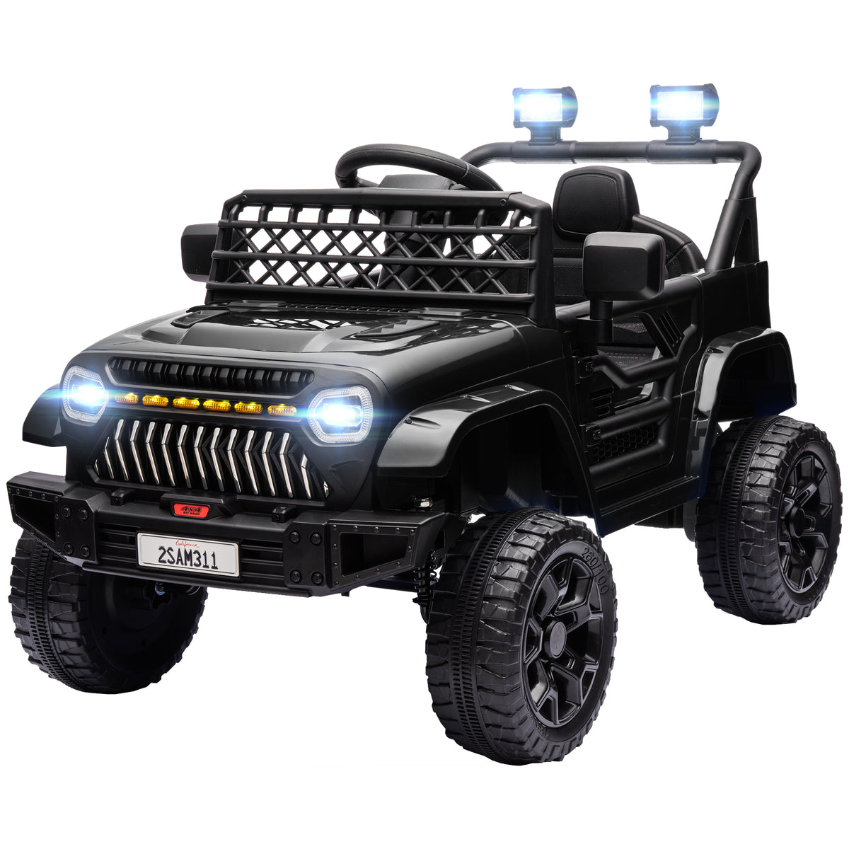 12V Ride on Truck, Electric Car for Kids with Remote Control, Suspension, 3 Speeds, USB Music Headlights-Toys & Games > Baby & Toddler Toys > Electric Ride-On Toys > Electric Toy Cars-DECOROLALA