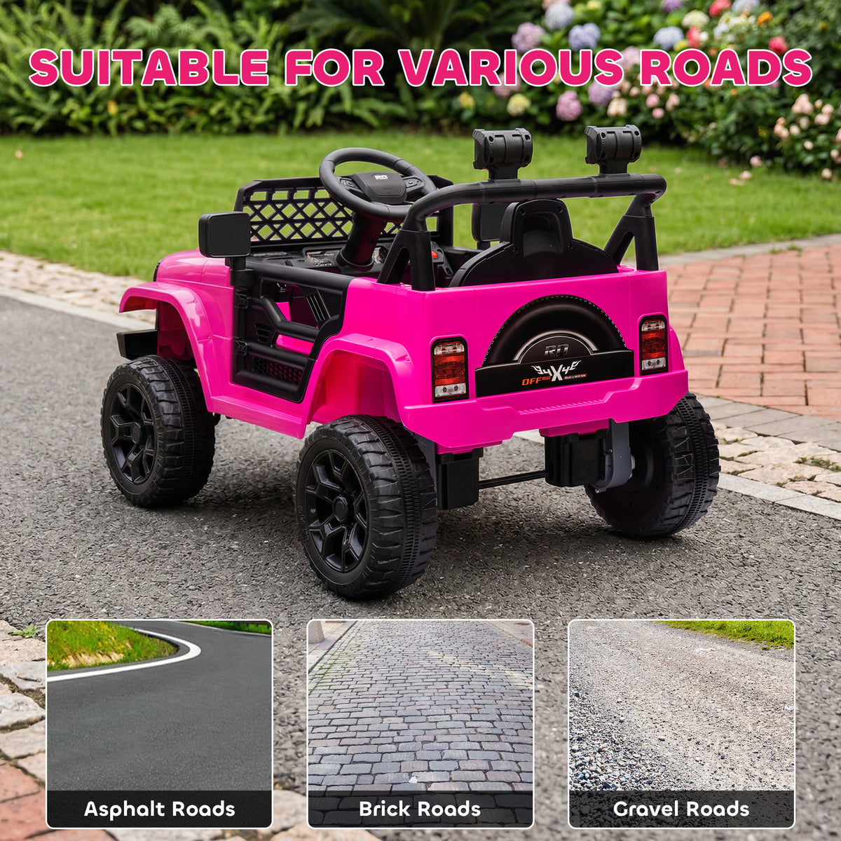 12V Ride on Truck, Electric Car for Kids with Remote Control, Suspension, 3 Speeds, USB Music Headlights-Toys & Games > Baby & Toddler Toys > Electric Ride-On Toys > Electric Toy Cars-DECOROLALA
