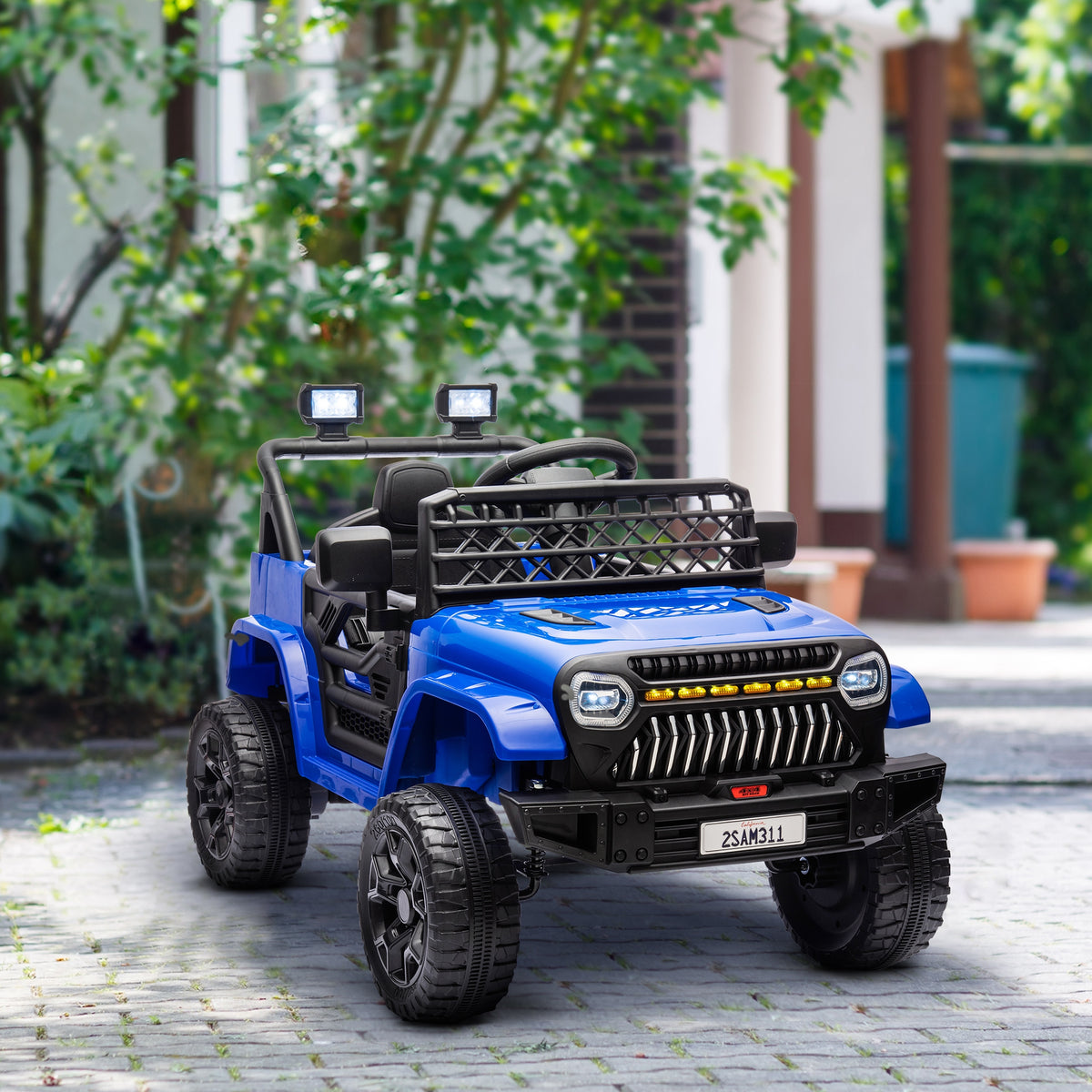 12V Ride on Truck, Electric Car for Kids with Remote Control, Suspension, 3 Speeds, USB Music Headlights-Toys & Games > Baby & Toddler Toys > Electric Ride-On Toys > Electric Toy Cars-DECOROLALA