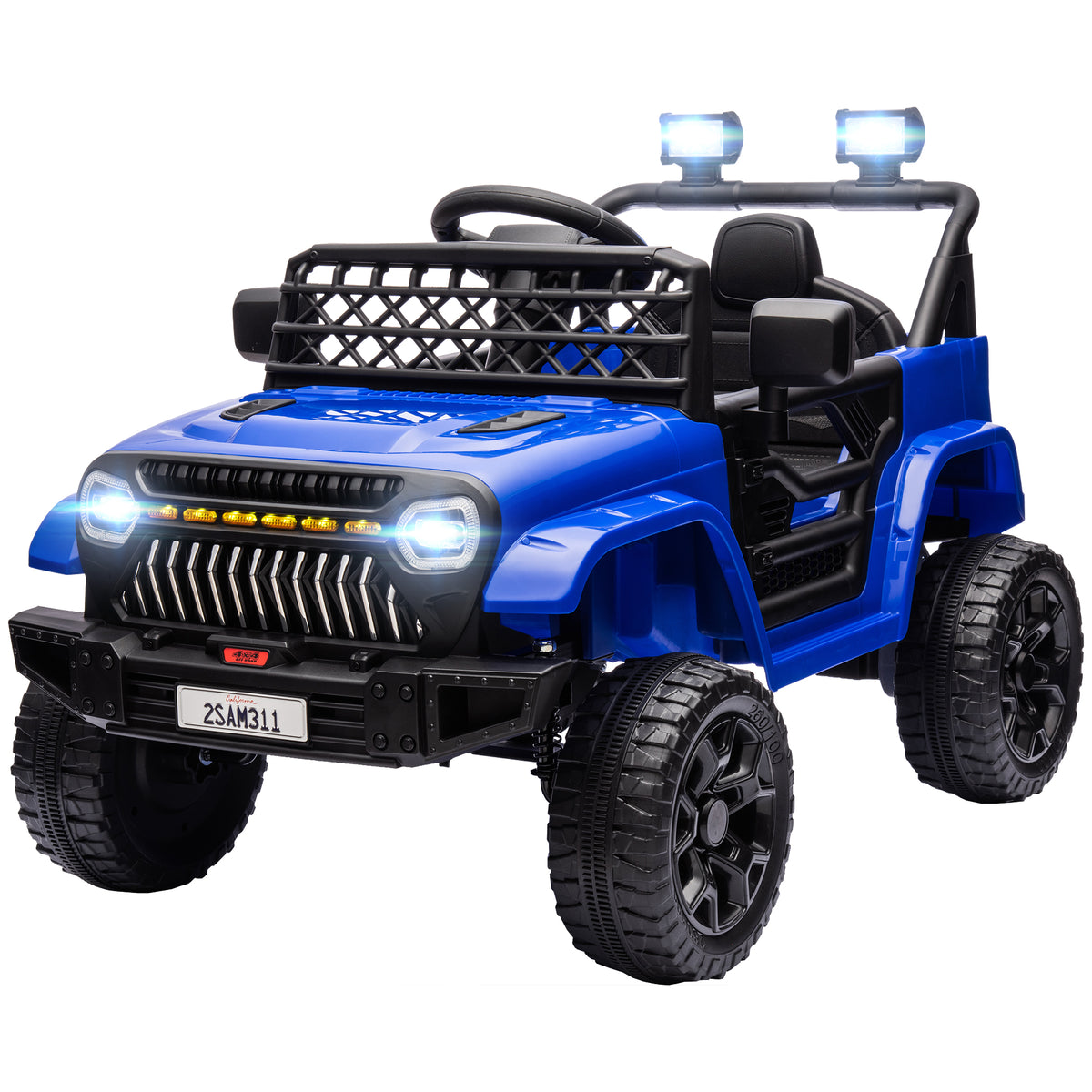 12V Ride on Truck, Electric Car for Kids with Remote Control, Suspension, 3 Speeds, USB Music Headlights-Toys & Games > Baby & Toddler Toys > Electric Ride-On Toys > Electric Toy Cars-DECOROLALA