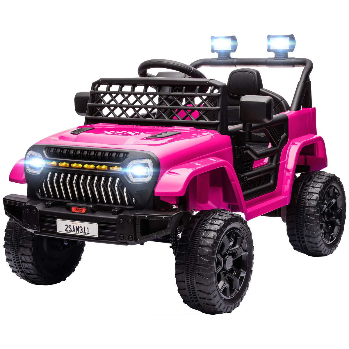 12V Ride on Truck, Electric Car for Kids with Remote Control, Suspension, 3 Speeds, USB Music Headlights-Toys & Games > Baby & Toddler Toys > Electric Ride-On Toys > Electric Toy Cars-DECOROLALA