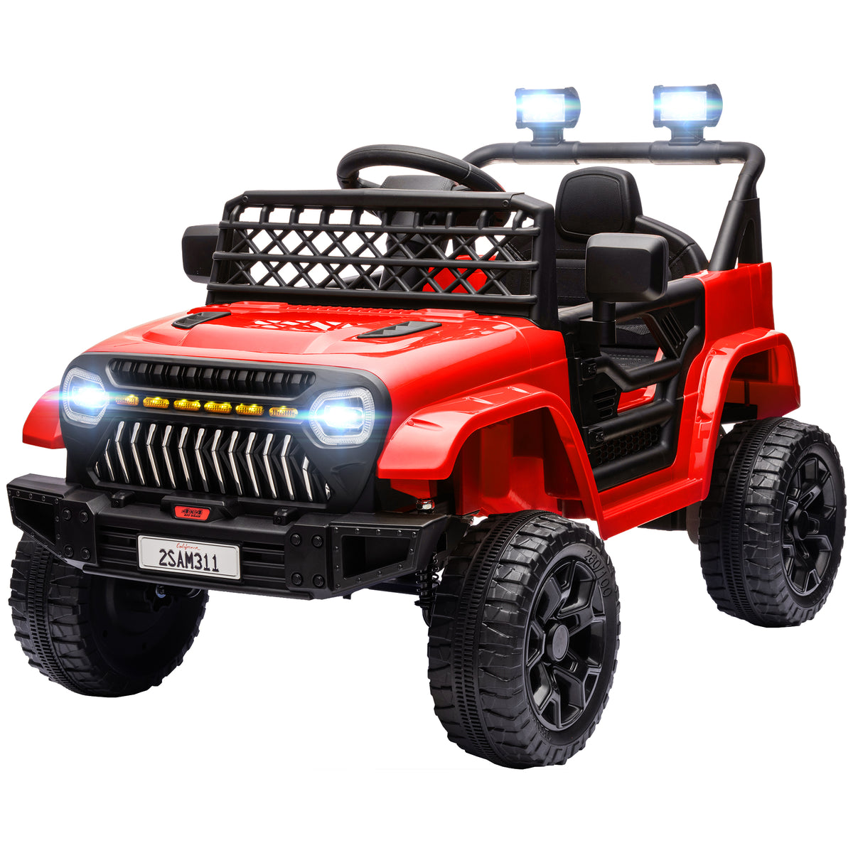 12V Ride on Truck, Electric Car for Kids with Remote Control, Suspension, 3 Speeds, USB Music Headlights-Toys & Games > Baby & Toddler Toys > Electric Ride-On Toys > Electric Toy Cars-DECOROLALA