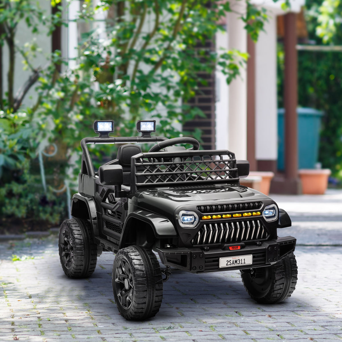12V Ride on Truck, Electric Car for Kids with Remote Control, Suspension, 3 Speeds, USB Music Headlights-Toys & Games > Baby & Toddler Toys > Electric Ride-On Toys > Electric Toy Cars-DECOROLALA