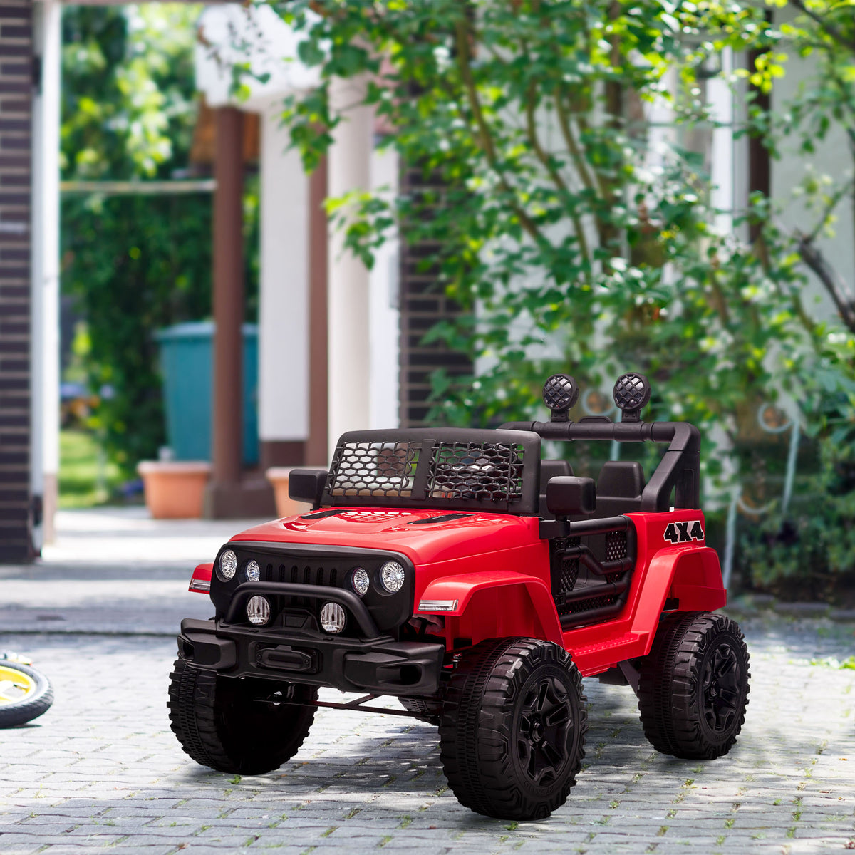 12V Kids Ride-On Off-Road Truck with Remote Control-Toys & Games > Baby & Toddler Toys > Electric Ride-On Toys > Electric Toy Cars-DECOROLALA
