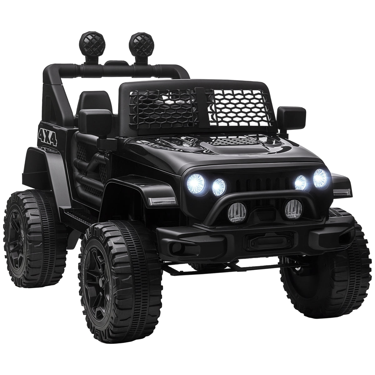 12V Kids Ride-On Off-Road Truck with Remote Control-Toys & Games > Baby & Toddler Toys > Electric Ride-On Toys > Electric Toy Cars-DECOROLALA