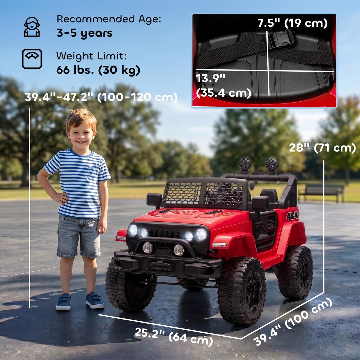 12V Kids Ride-On Off-Road Truck with Remote Control-Toys & Games > Baby & Toddler Toys > Electric Ride-On Toys > Electric Toy Cars-DECOROLALA