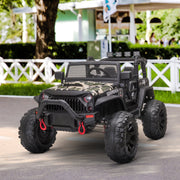 12V Battery-powered Kids Jeep Ride On Police Car with Parental Remote Camouflage-Toys & Games > Baby & Toddler Toys > Electric Ride-On Toys > Electric Toy Cars-DECOROLALA