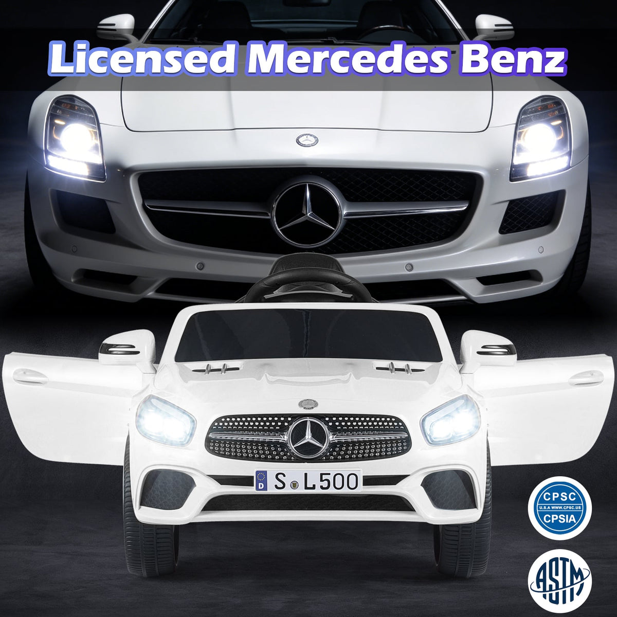 Mercedes-Benz SL R231 12V Kids Ride-On Car with Remote Control