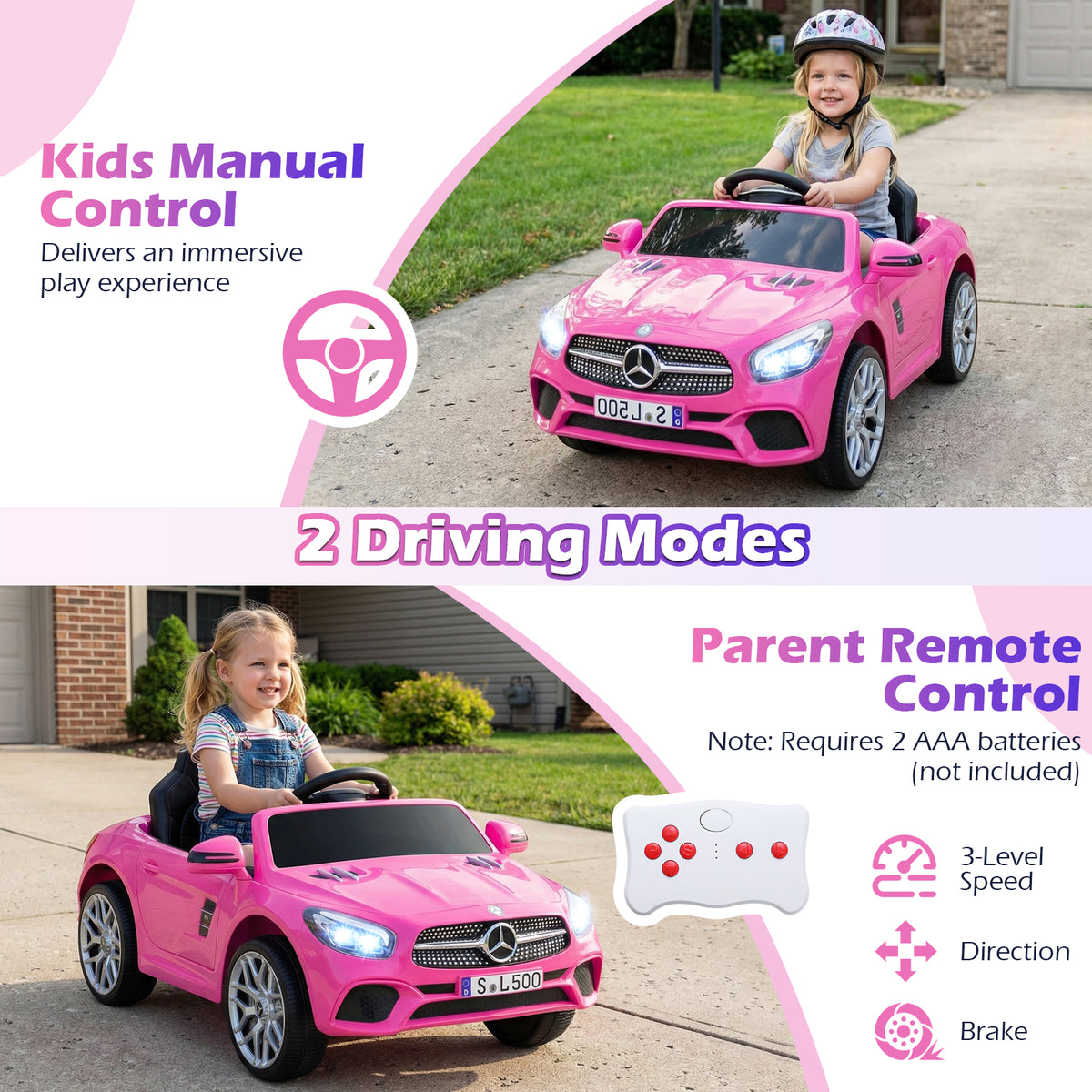 Mercedes-Benz SL R231 12V Kids Ride-On Car with Remote Control