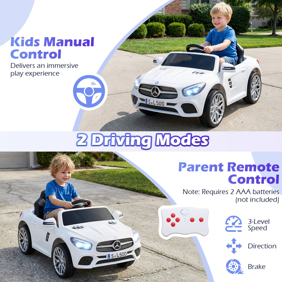 Mercedes-Benz SL R231 12V Kids Ride-On Car with Remote Control