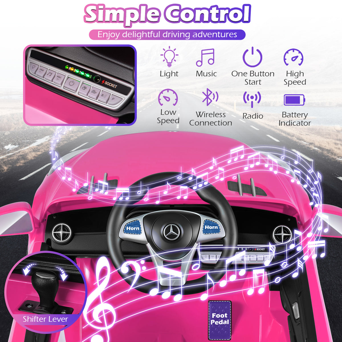 Mercedes-Benz SL R231 12V Kids Ride-On Car with Remote Control