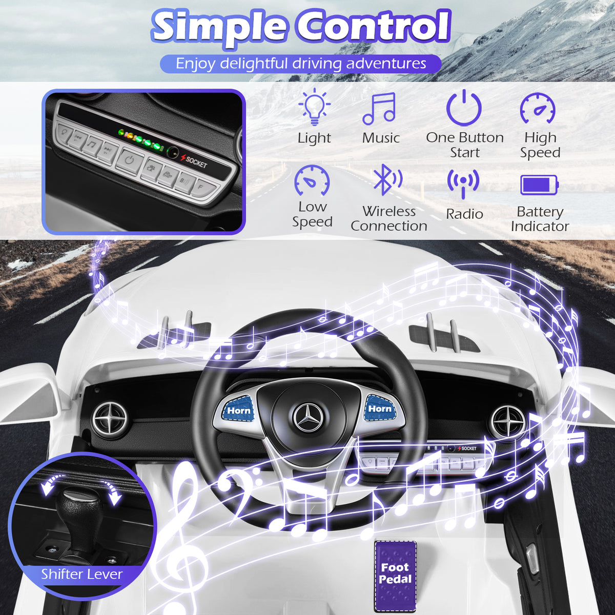 Mercedes-Benz SL R231 12V Kids Ride-On Car with Remote Control