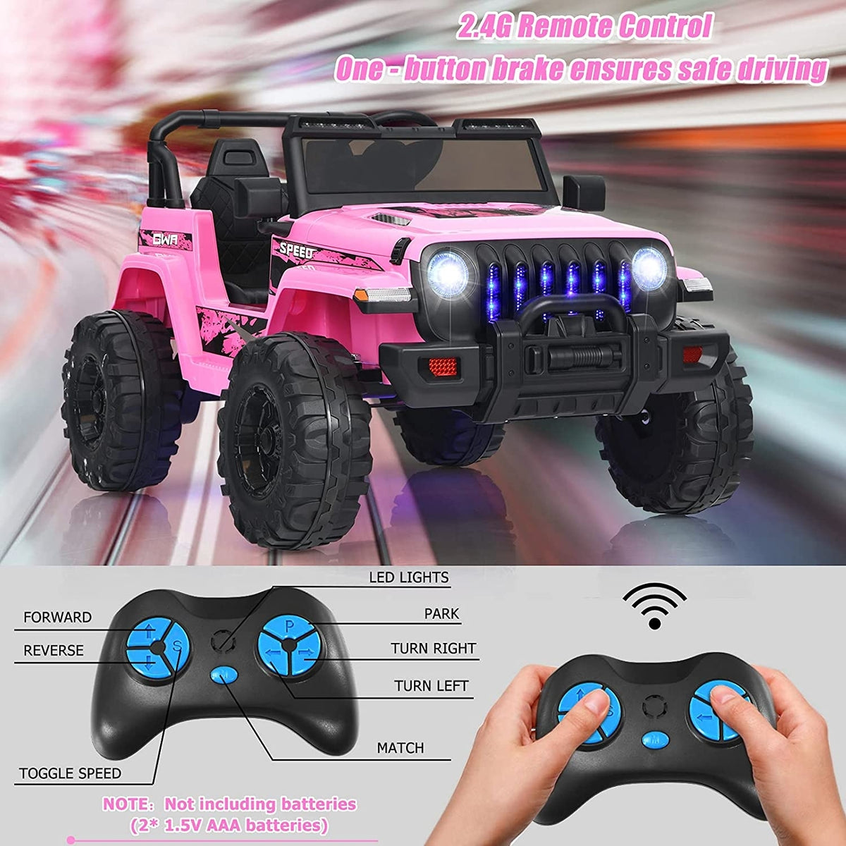 12V Kids Ride-On Jeep Car with 2.4G Remote Control