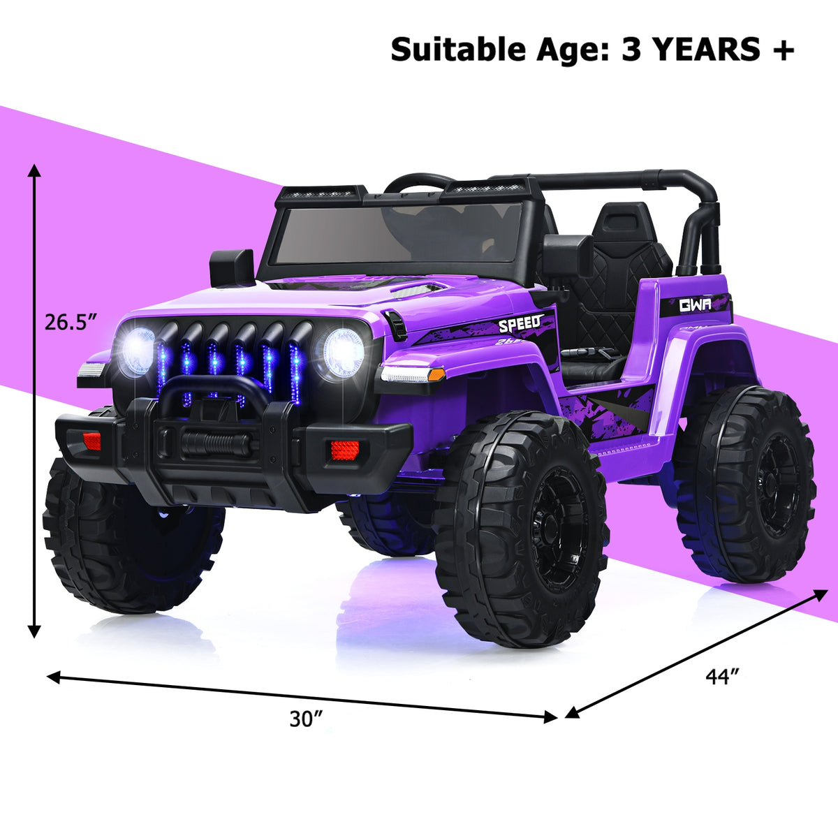 12V Kids Ride-On Jeep Car with 2.4G Remote Control