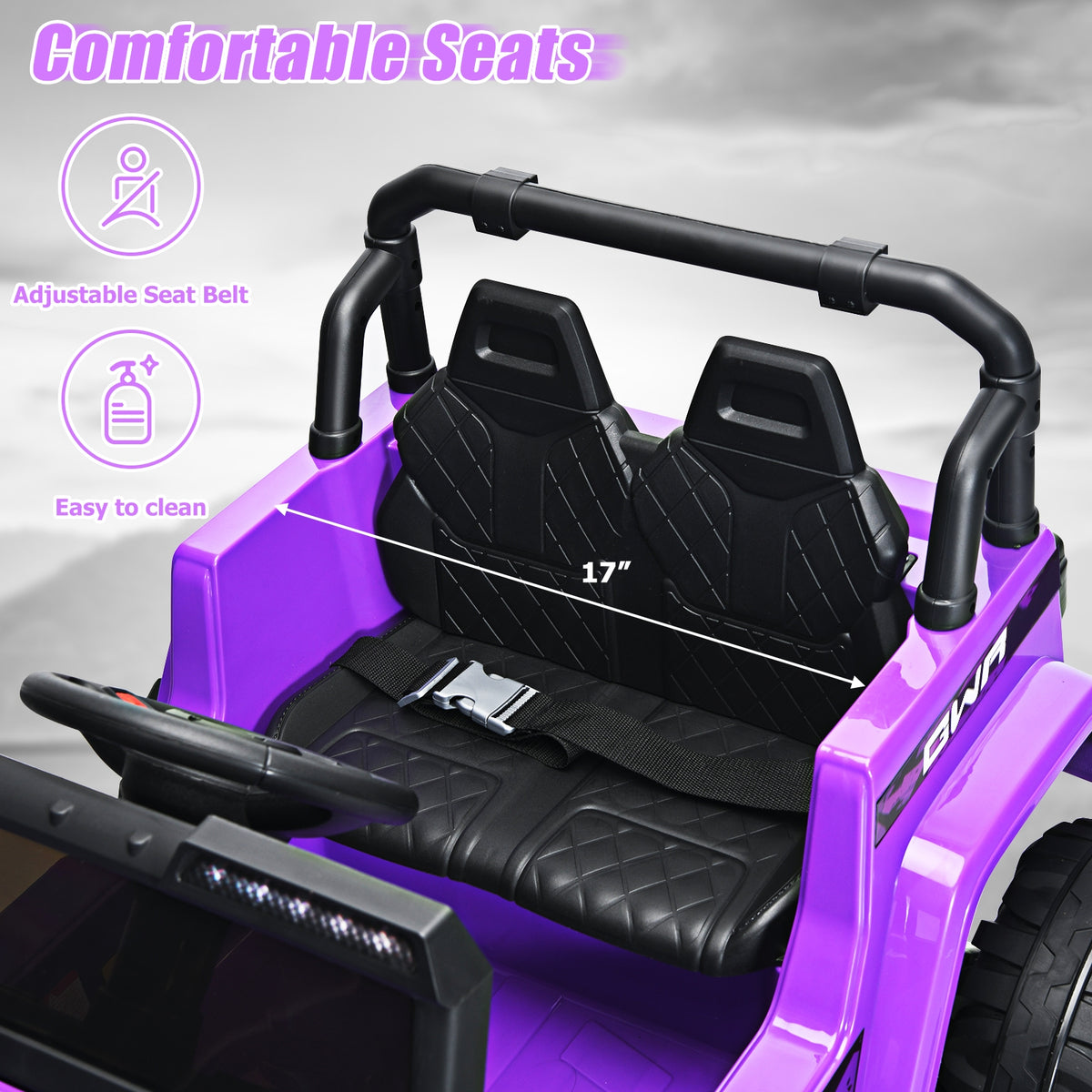 12V Kids Ride-On Jeep Car with 2.4G Remote Control