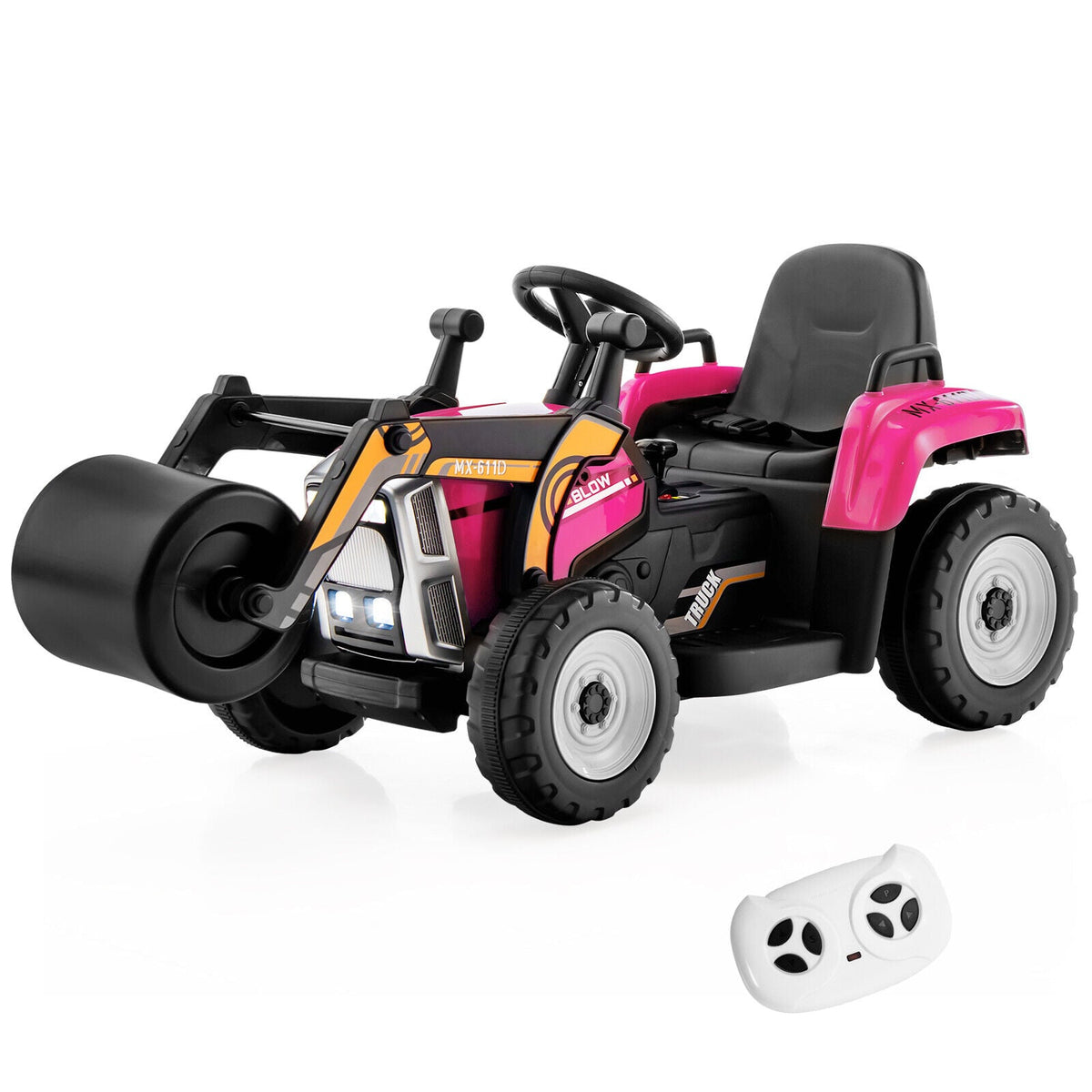 12V Kids Ride-On Road Roller with 2.4G Remote Control