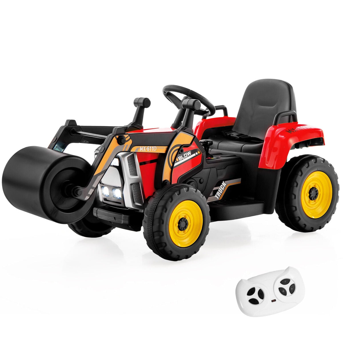 12V Kids Ride-On Road Roller with 2.4G Remote Control