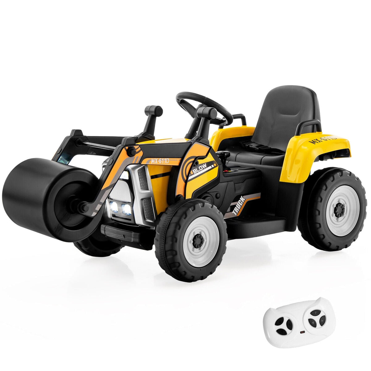 12V Kids Ride-On Road Roller with 2.4G Remote Control