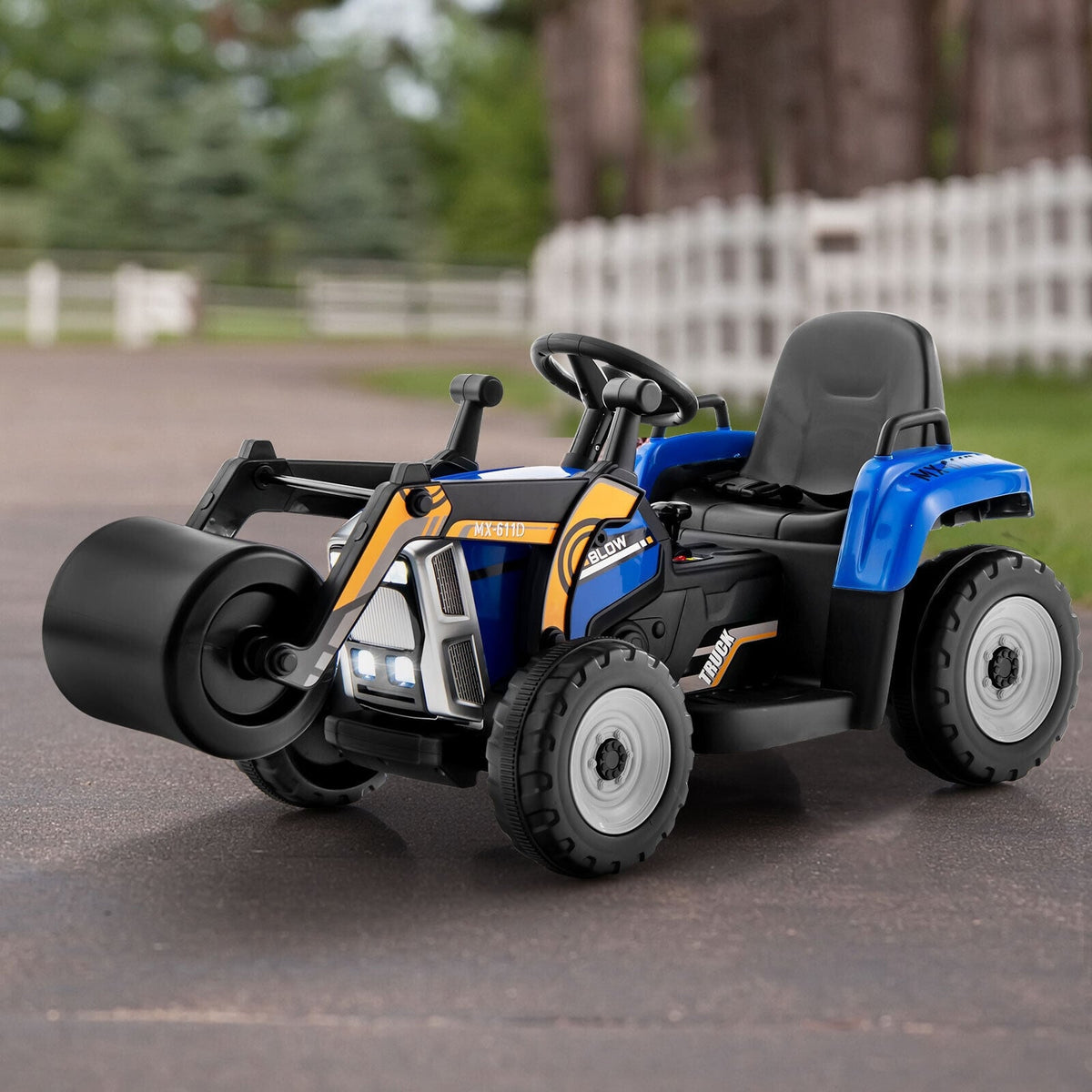 12V Kids Ride-On Road Roller with 2.4G Remote Control