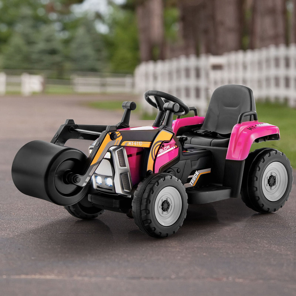 12V Kids Ride-On Road Roller with 2.4G Remote Control