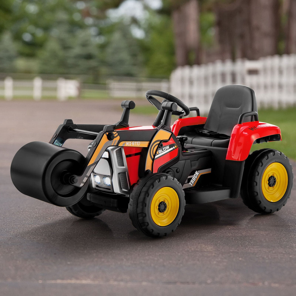 12V Kids Ride-On Road Roller with 2.4G Remote Control