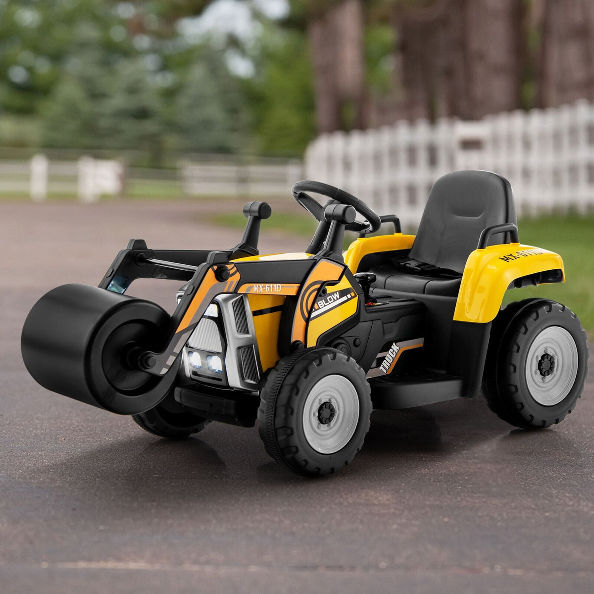 12V Kids Ride-On Road Roller with 2.4G Remote Control