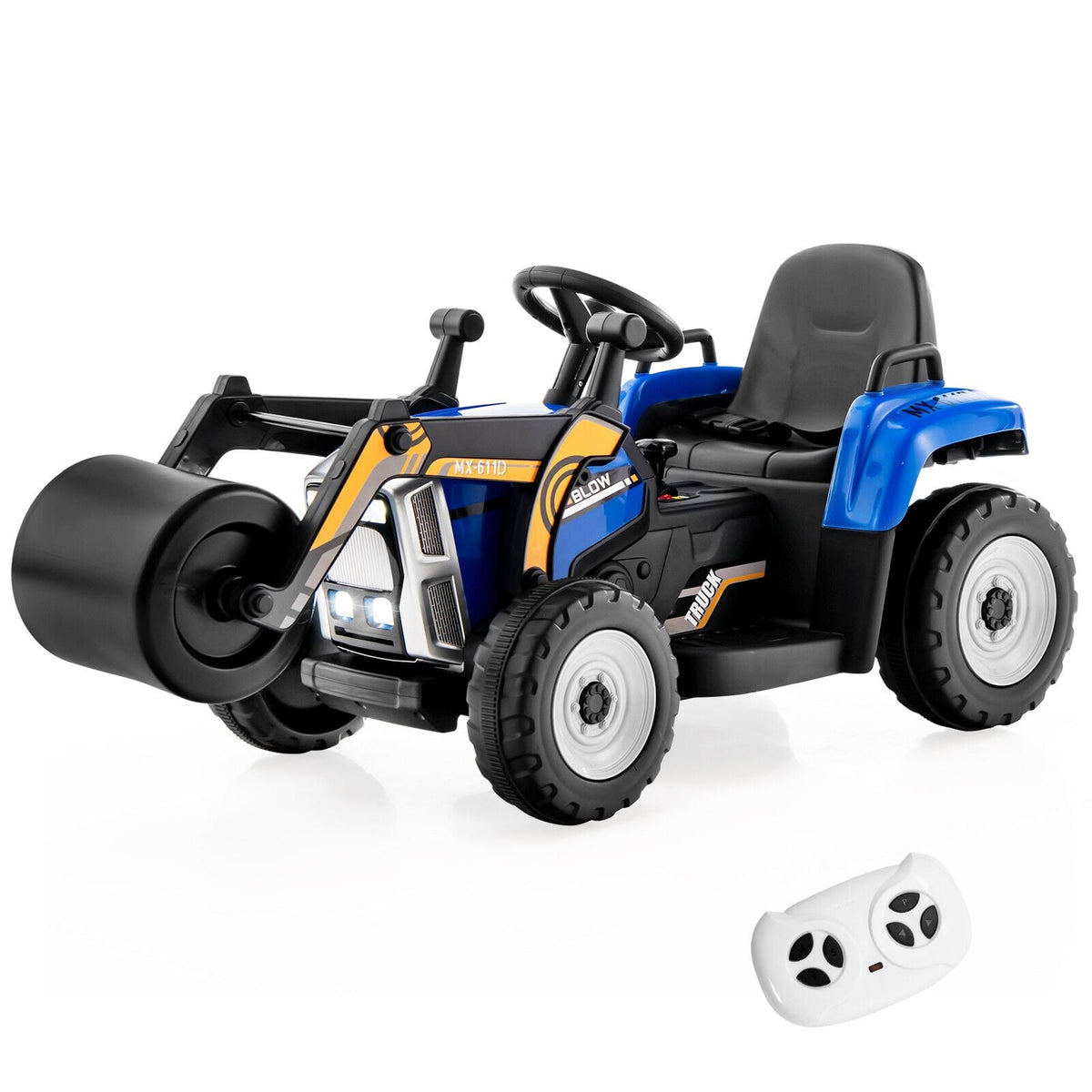 12V Kids Ride-On Road Roller with 2.4G Remote Control