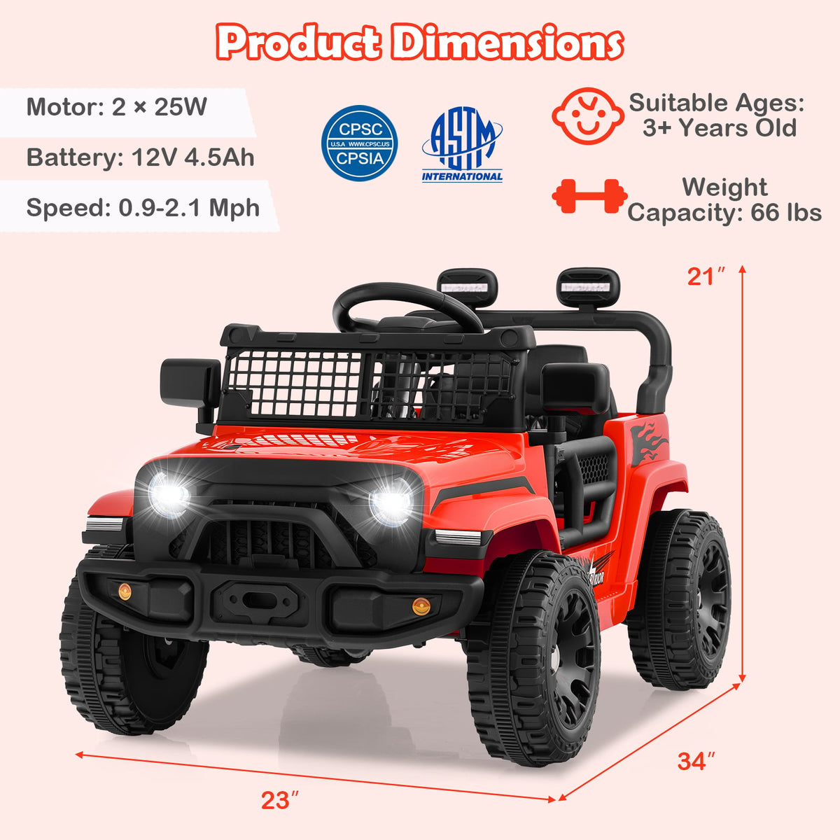 12V Kids Electric Ride-On Truck with Remote Control