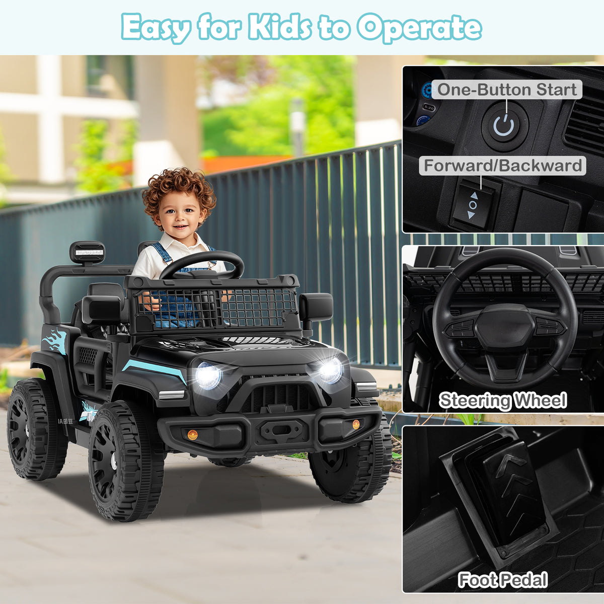12V Kids Electric Ride-On Truck with Remote Control