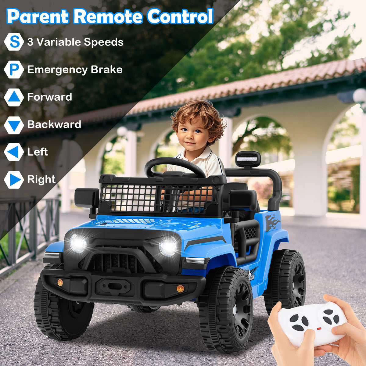 12V Kids Electric Ride-On Truck with Remote Control