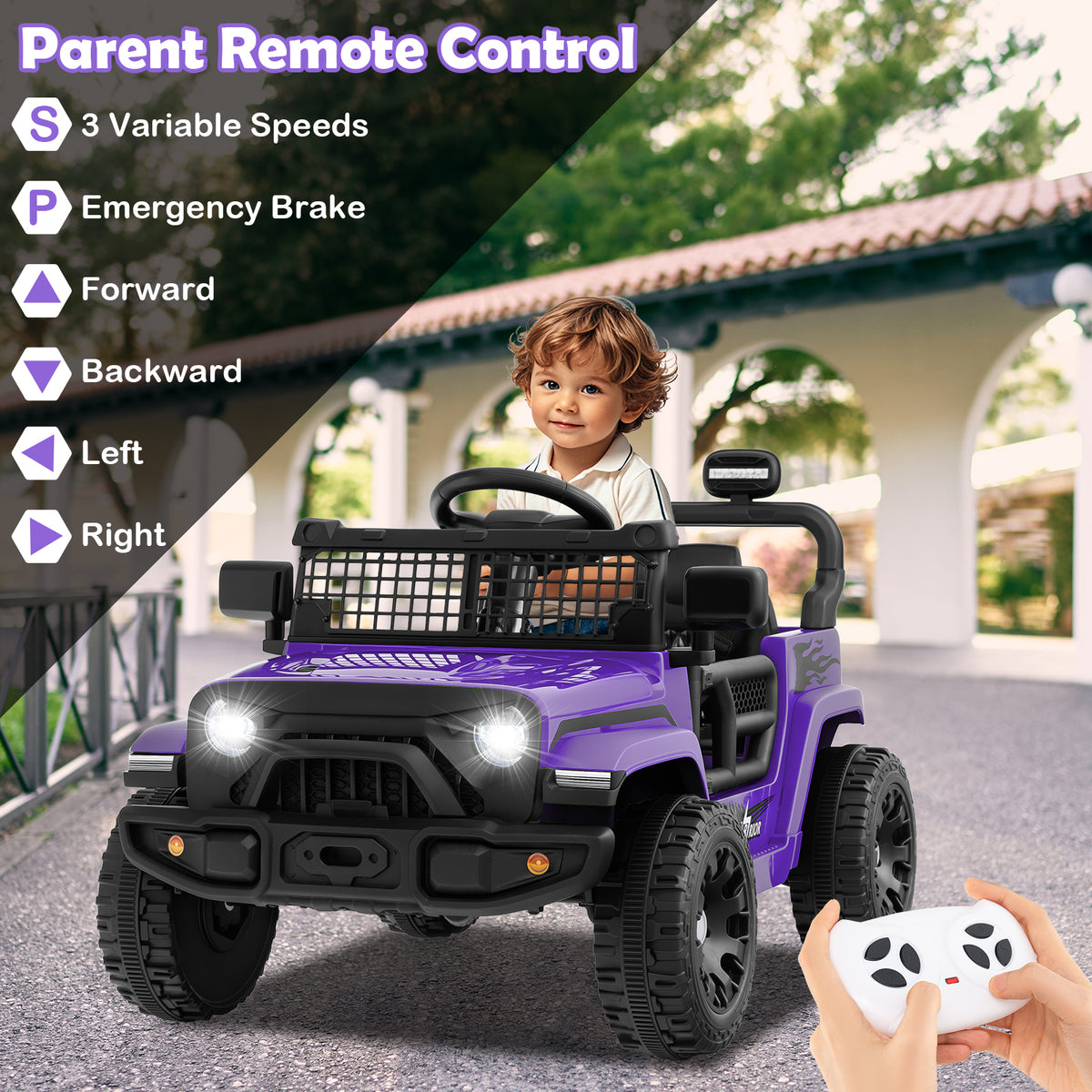 12V Kids Electric Ride-On Truck with Remote Control
