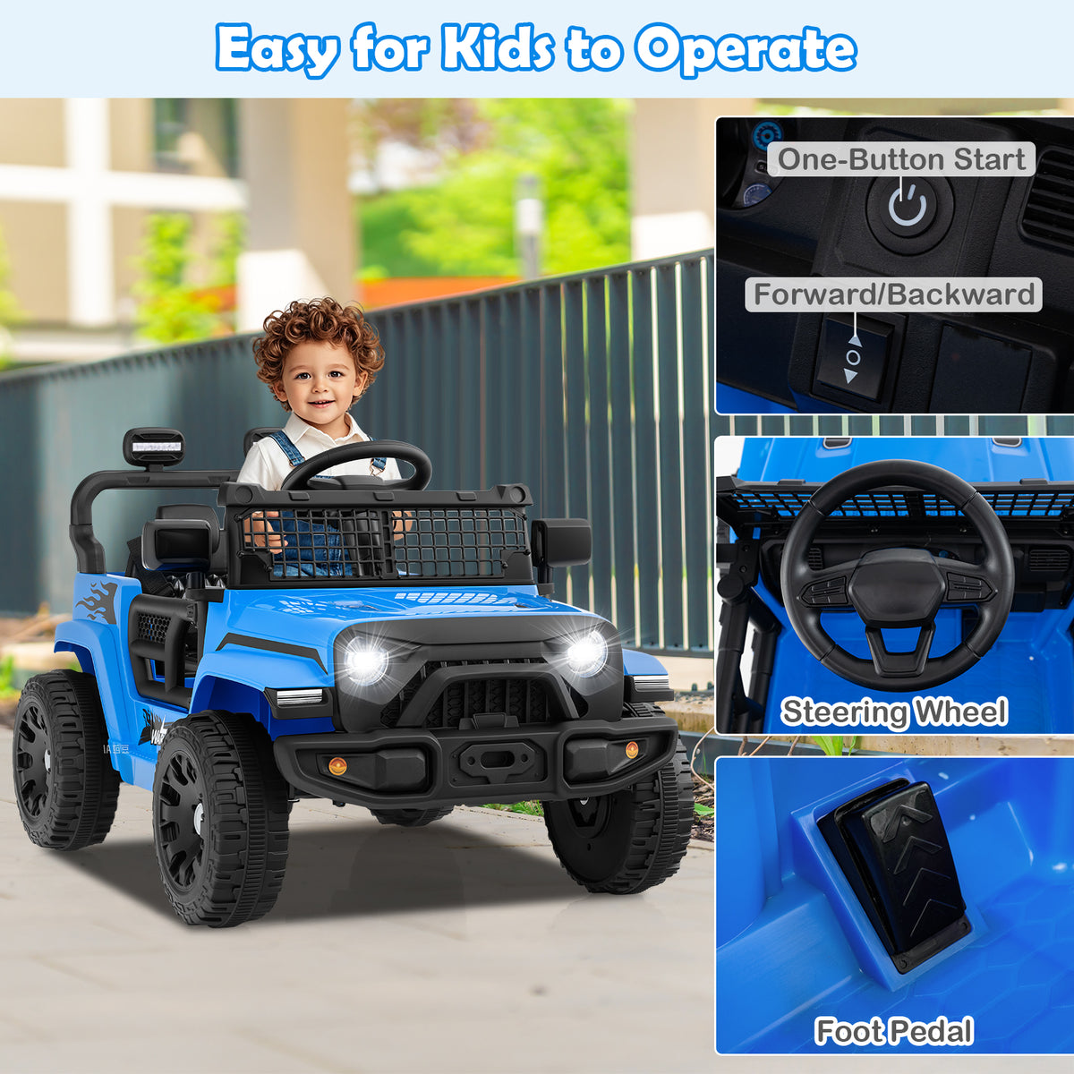 12V Kids Electric Ride-On Truck with Remote Control